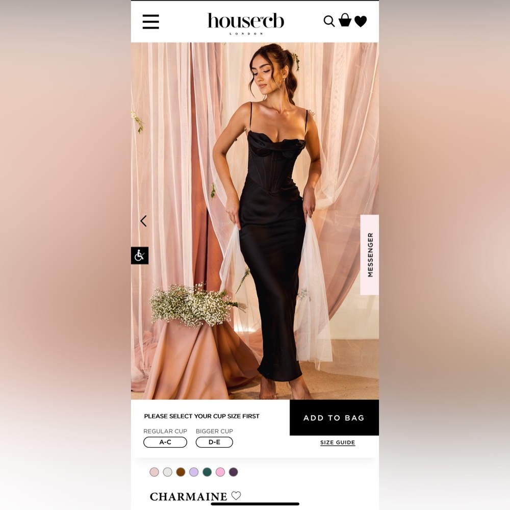Black Corset Maxi Dress - Charmaine🖤House of CB